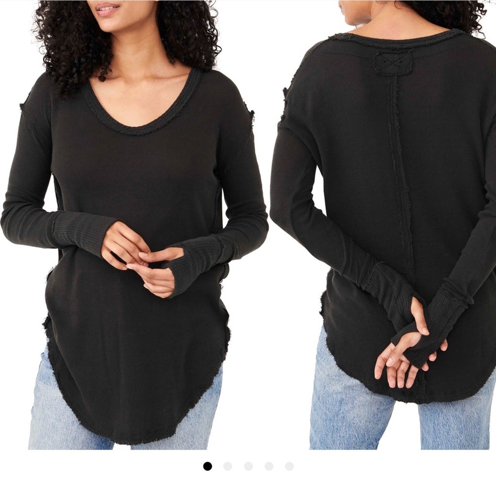Free People Colby Raw Edge Top